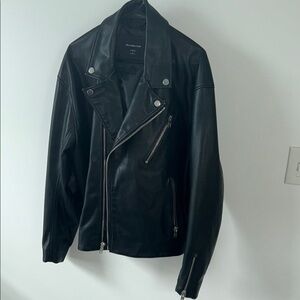 Abercrombie & Fitch Black Bomber Jacket Varsity Style